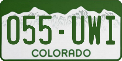 CO license plate 055UWI