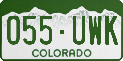 CO license plate 055UWK