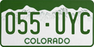 CO license plate 055UYC