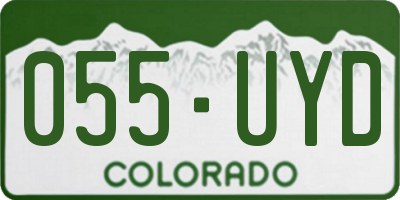 CO license plate 055UYD