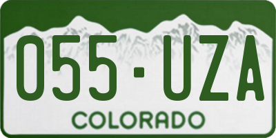 CO license plate 055UZA