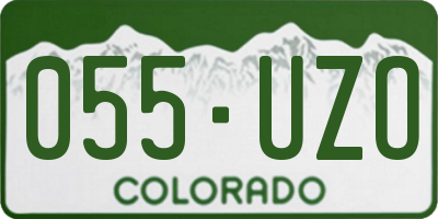 CO license plate 055UZO