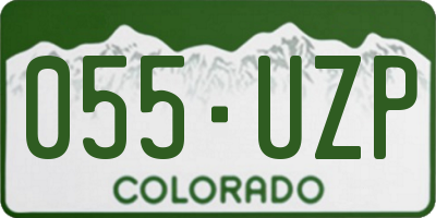 CO license plate 055UZP