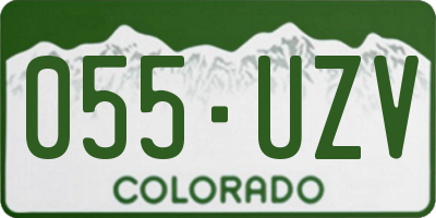 CO license plate 055UZV