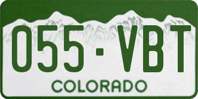 CO license plate 055VBT