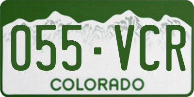 CO license plate 055VCR