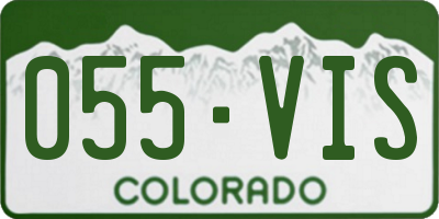 CO license plate 055VIS