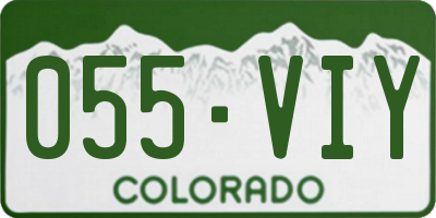 CO license plate 055VIY
