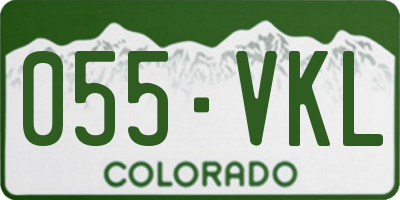 CO license plate 055VKL