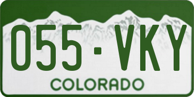 CO license plate 055VKY