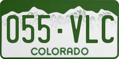CO license plate 055VLC