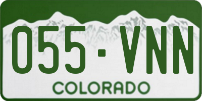 CO license plate 055VNN