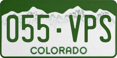 CO license plate 055VPS
