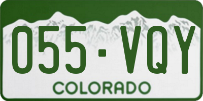 CO license plate 055VQY