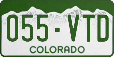 CO license plate 055VTD