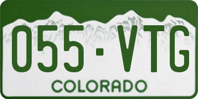 CO license plate 055VTG