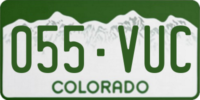 CO license plate 055VUC
