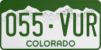 CO license plate 055VUR