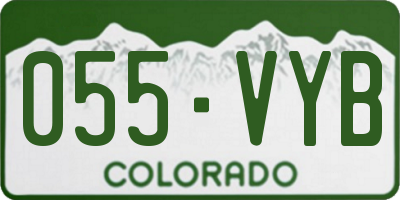 CO license plate 055VYB