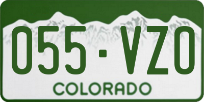 CO license plate 055VZO