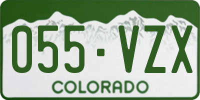 CO license plate 055VZX