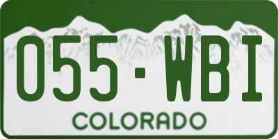 CO license plate 055WBI
