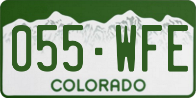 CO license plate 055WFE