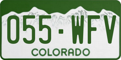 CO license plate 055WFV