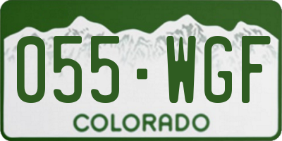 CO license plate 055WGF