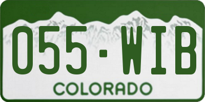 CO license plate 055WIB