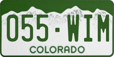 CO license plate 055WIM