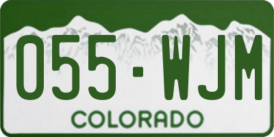 CO license plate 055WJM