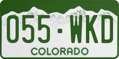 CO license plate 055WKD