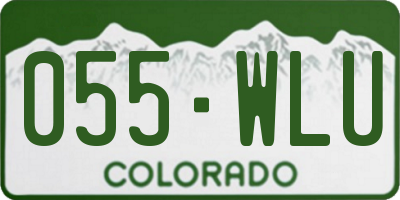 CO license plate 055WLU