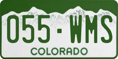 CO license plate 055WMS