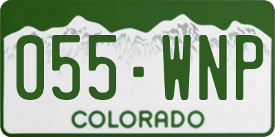 CO license plate 055WNP