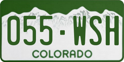 CO license plate 055WSH