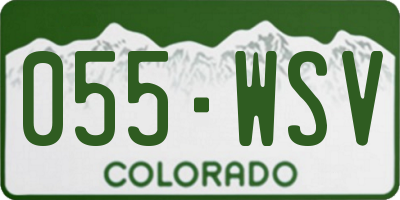CO license plate 055WSV