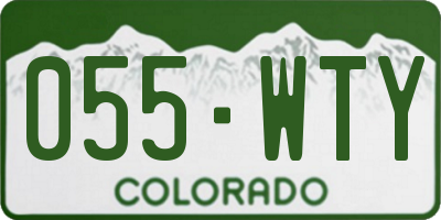 CO license plate 055WTY