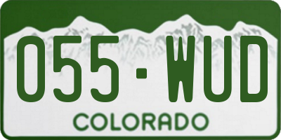 CO license plate 055WUD
