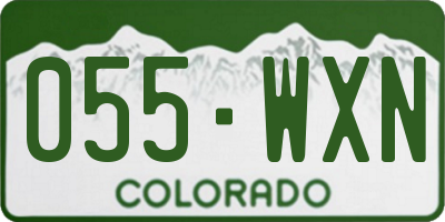 CO license plate 055WXN