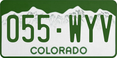 CO license plate 055WYV