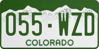 CO license plate 055WZD
