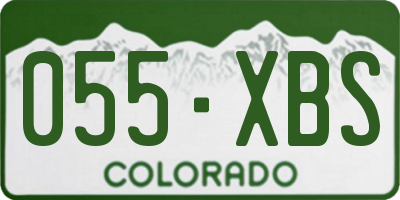 CO license plate 055XBS