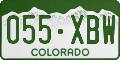 CO license plate 055XBW