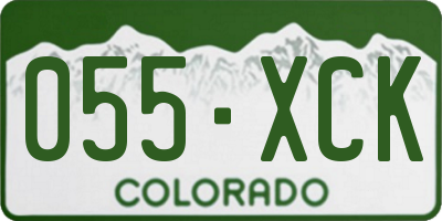 CO license plate 055XCK