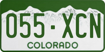 CO license plate 055XCN