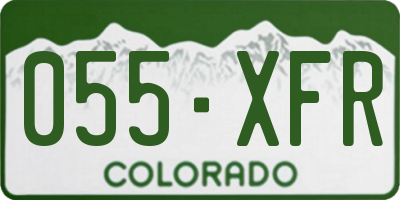 CO license plate 055XFR