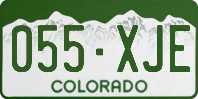 CO license plate 055XJE