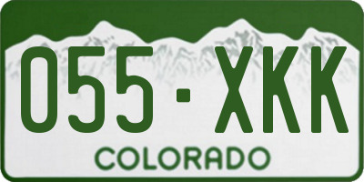 CO license plate 055XKK